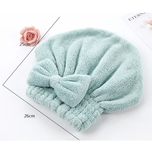 2 Pcs Hut Aus vente en gros Korallenvlies Für Trockenes Haar Dusche Haartrockenhaube Fräulein