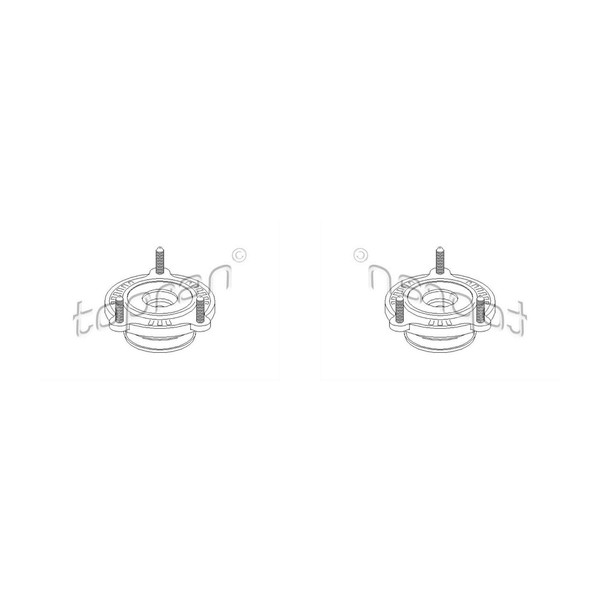 2X Topran FederbeinstüTzlager Vorne FüR Peugeot 407 SW 6E_ 2.0 Hdi 135 6D_-image