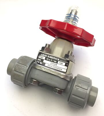 Asahi America 95K00069A Gate Valve 1/2'' EPDM Seals Solvent Weld Union Connection