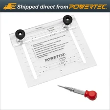 POWERTEC 71412 Cabinet Hardware Drawer Pull Jig Template and Center Punch Kit