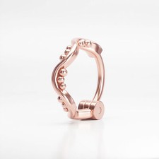 14K Rose Gold Nose Ring w/ Clicker Closure, Helix, Cartilage  Tragus Jewelry