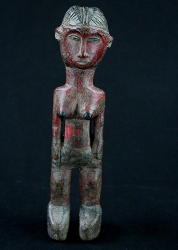 Art Africain - Femme "Colon" Baoulé en Bois "Blolo Bla" Epouse Mystique - 23 Cms - Picture 2 of 12
