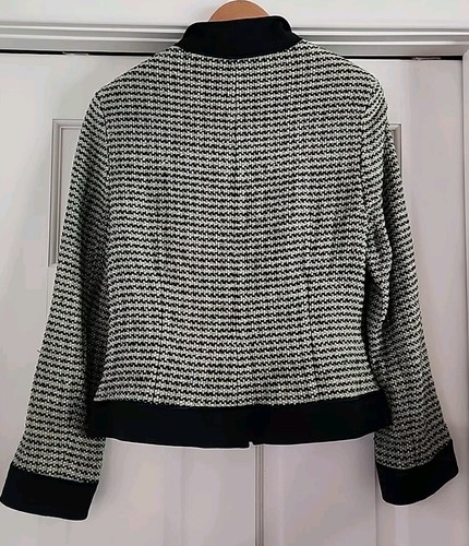 Giacca DONCASTER taglia 14 verde e blu misto seta tweed boxy blazer carriera - Foto 3 di 6