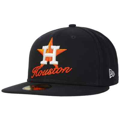NEW ERA 59Fifty MLB Houston Astros Cap Basecap Baseballcap Flat Brim Fitted
