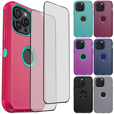 For Apple iPhone 15 Plus/15 Pro/Pro Max Case Shockproof Cover / Screen Protector