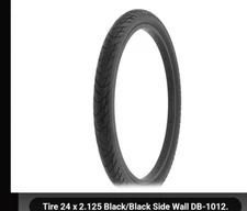 ONE (1) DURO 24X2.125 CRUISER BICYCLE TIRE , FATT ,BLACK