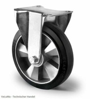 Schwerlastrollen 160Mm Vollgummi Rad Lenkrolle Bremse Bockrolle Transportrollen
