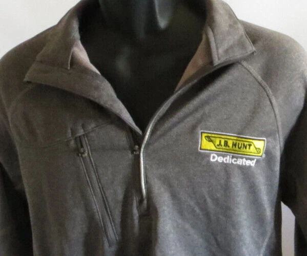 North End J.B. Hunt Dedicated 1/4 Zip Pullover Warmup Fleece Lined Jacket Small - Image 2 of 4