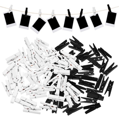 100 Pcs Decorative Clip Windproof Clothes Clips Wood Clothespins