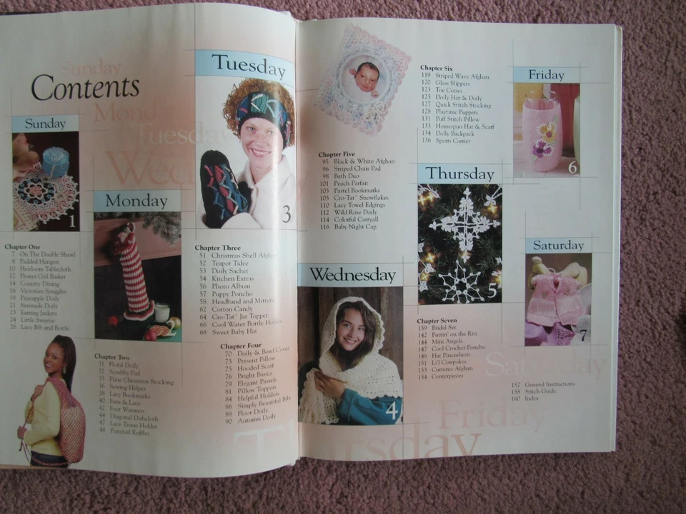Crochet in a Day by The Needle Shop Book New ,Frist Print 2001.160 Pages. - Image 3 of 4