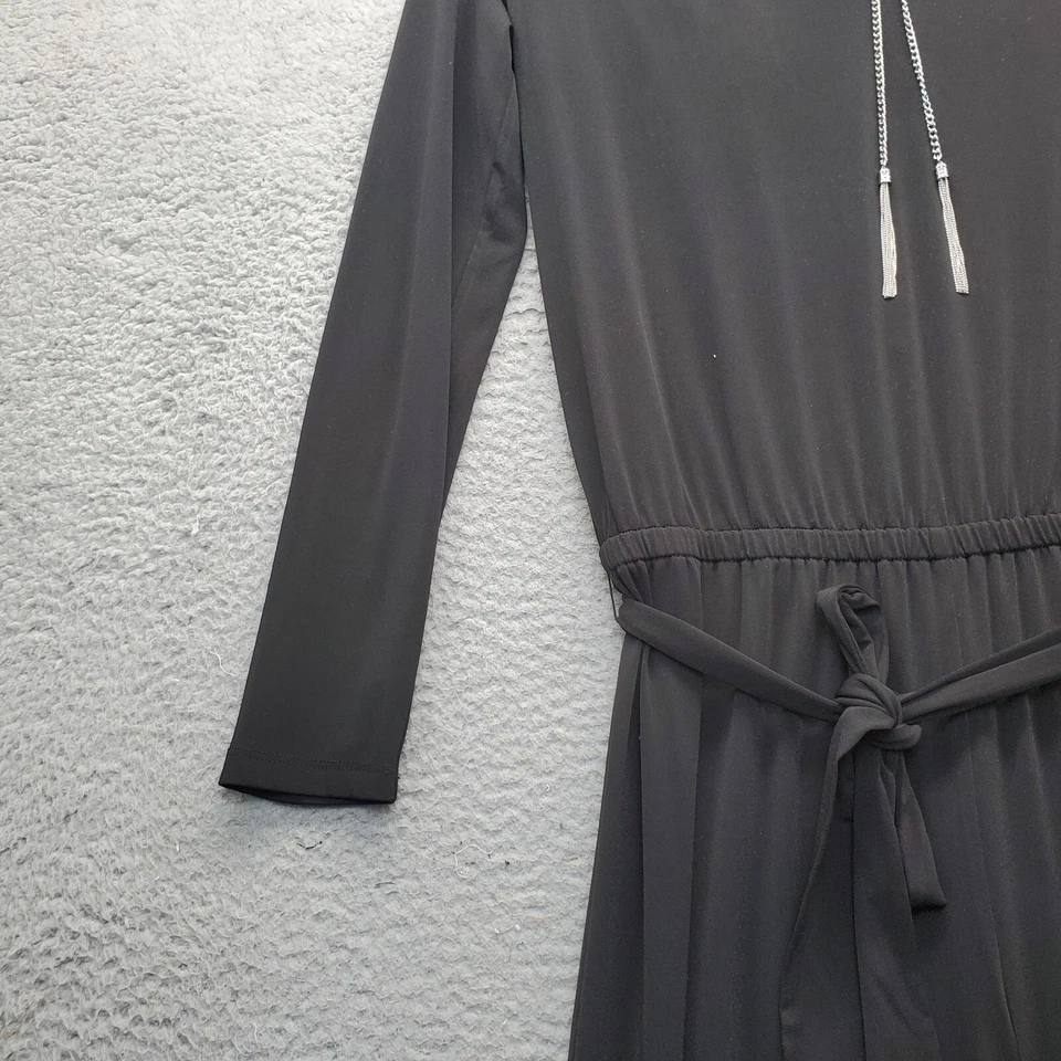 Monos Michael Kors para mujer medianos negros cintura con cinturón manga larga cremallera trasera Foto 3 de 4