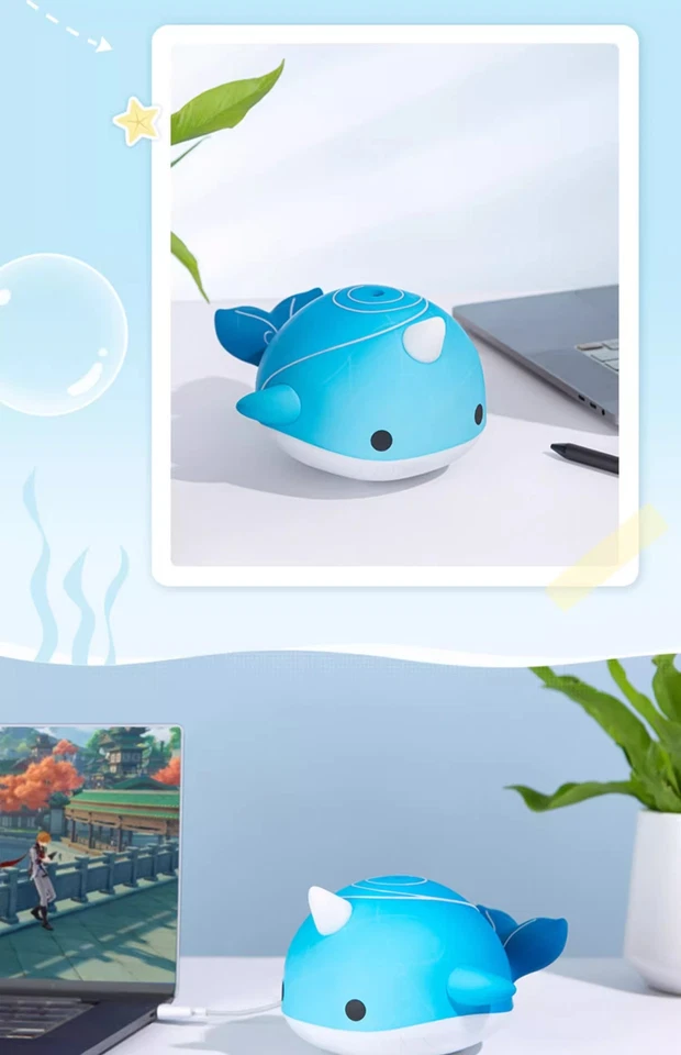 [Genshin Impact Official] Whale Mini Desktop Humidifier Atmosphere Light Lamp  - Image 3 of 4