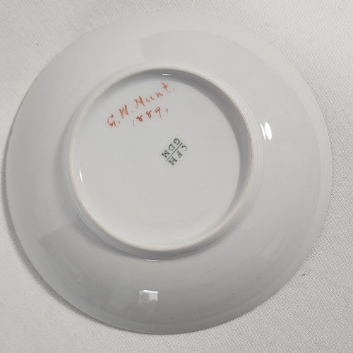 2 Antique Charles Field Haviland Cup Saucer Sets Limoges GW Hunt Signed C. 1889 - Picture 15 of 24