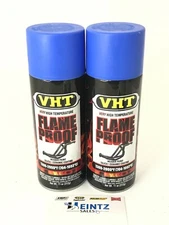 VHT SP110-2 PACK High Temperature Flame Proof FLAT BLUE Header Spray Paint  11oz