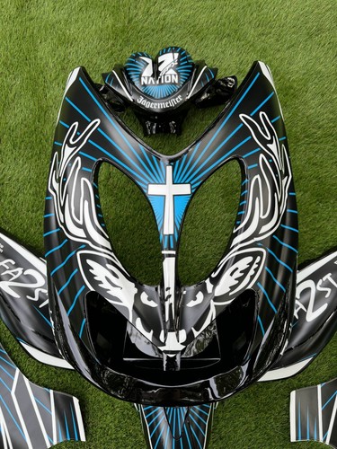 Yamaha Aerox 50 MBK Nitro Plastics Set Body Fairing Panel Kit 7 Jagermeister - Picture 5 of 7