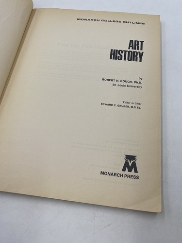 Art History By - Robert Rough, Monarch College Outlines (Paperback Book, 1974) - Imagen 7 de 11