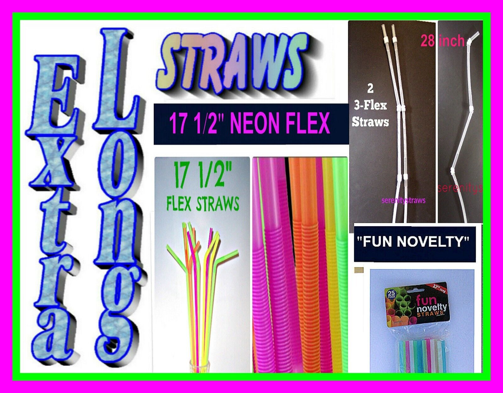 Tegion 12 Inch Extra Long Reusable Silicone Straight Straws for