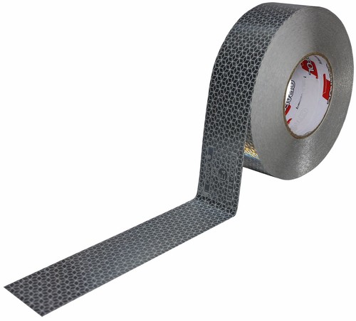 20m x 5cm SELBSTKLEBEND REFLEXBAND KONTURMARKIERUNG FÜR PLANE WEIß LKW - Bild 2 von 6