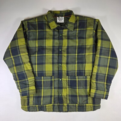 #ad Marmot Mountain Works Lanigan Flannel Chore Coat Insulated Shirt Green Men#x27;s XL $39.99