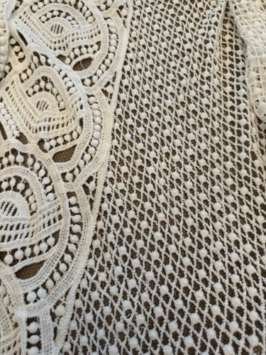 KIMONO CROCHET BLANCO MUJER MYSTREE TALLA ÚNICA NUEVO CON ETIQUETAS - Imagen 8 de 11