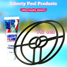 Gasket, Hayward SP0740 Valve, 6"od, 3 Spokes, Pooltek USA, PTK4418,  2-PACK+LUBE