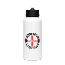 Stainless steel water bottle with a straw lid