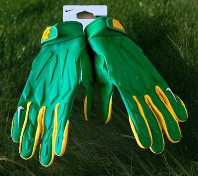Nike NCAA Oregon Ducks Player Issued D-Tack Football Linemen Gloves Men's Sz-4XL
