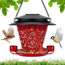 Solar Bird Feeders for Outside Hanging Metal Wild Bird Feeder Solar Lanterns Out