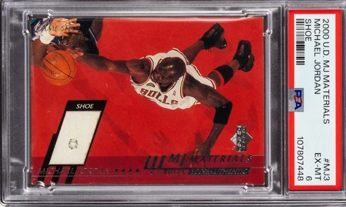 Michael Jordan 2000 Upper Deck UD Materials Rare Game Worn Shoe MJ-3!!! PSA 6