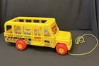 Vintage Fisher Price Little People Play Family School Bus #192 1965 - Read
