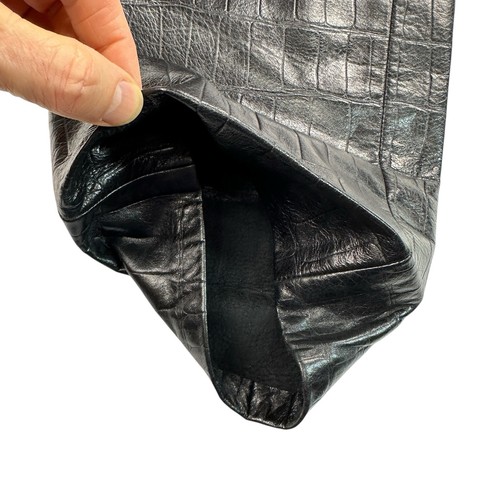 Pantalones Ralph Lauren Etiqueta Negra Cuero Suave Estampado Exótico Para Mujer Talla 12, 32W - Imagen 11 de 23