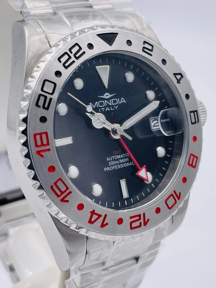 Orologio Mondia GMT Automatico Ceramica Mi813K/440 Wr200m Scontatissimo Nuovo - Immagine 3 di 4