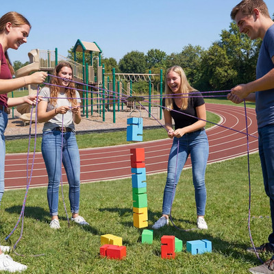 Teamwork Building Block Set Adult Team Building Activity Game for Team Outdoor A