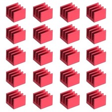 20 Pcs Heatsink 7x7x6mm Aluminum Heat Sink with Thermal Blue Sticker Red