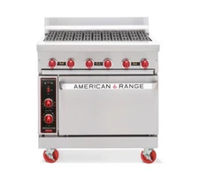 American Range 36" Commerical Gas Range w/ 36" Cast Iron Grate Char-Broiler