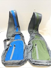 Miycoo Sling Bag Crossbody Two Pack Neon Blue And Green Two Pack For Hiking Camp