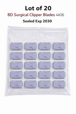 BD Clipper Blades 4406 Lot of 20 Sealed Exp 2030 New