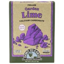 Down To Earth Organic Prilled Garden Lime Calcium Carbonate Soil Amendment, 5 lb