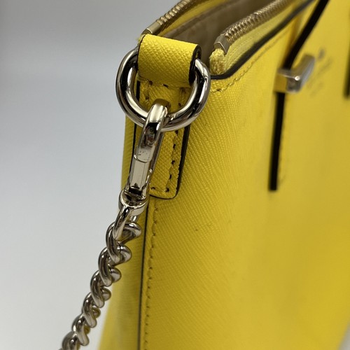 Kate Spade 100% Cow Leather Crossbody Bag Yellow - Picture 11 of 16