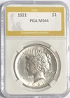 1921 PEACE "BU/MS HIGH GRADE" - "HIGH RELIEF" /CHECK OUT PEACE, HAIR, FEATHERS✅