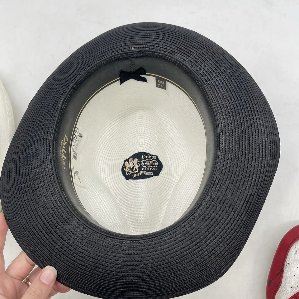 Sombrero Bowler Dobbs Fifth Avenue Talla 7 1/2 Derby Fieltro Negro Estilo Vintage Para Hombre Foto 3 de 4