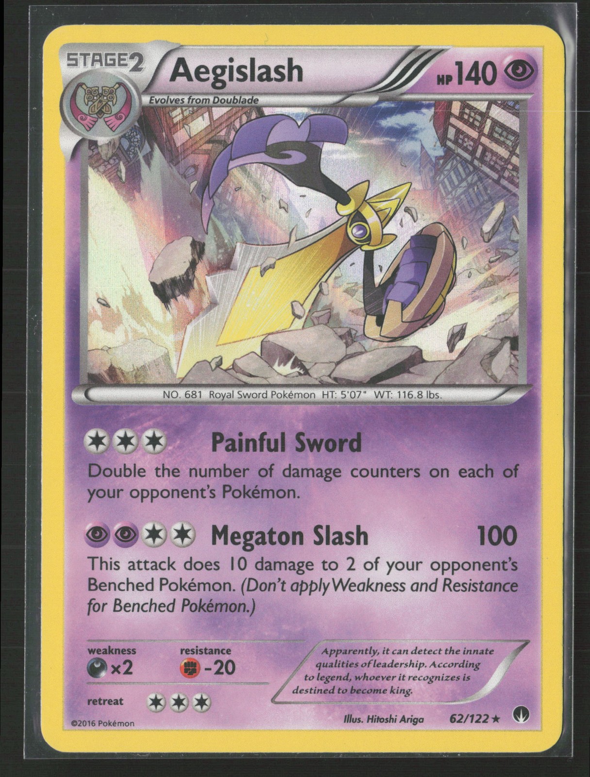 Aegislash Holo Rare XY - BREAKpoint 62/122 NM Pokemon Card