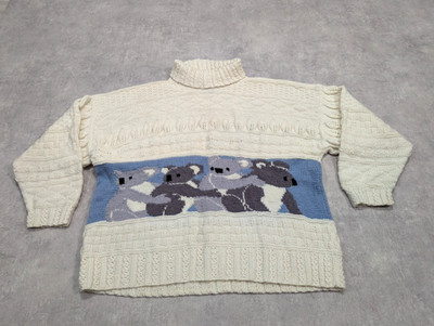 Bonz Jumper Womens UK 18 20 Koala Wool Pullover Knit Turtle Hand Made Australia
