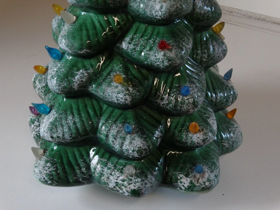 15"  Green Ceramic Christmas Tree Tabletop Decor - Image 2 of 4