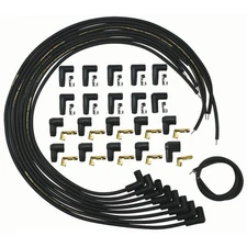 Moroso Spark Plug Wire Set 9880M; Mag-Tune Race 8.0mm Black 90deg HEI & Points