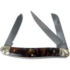 Lehman's Traditional Grandpa's Sunday Afternoon Knife Marbled Handle 3 Blades