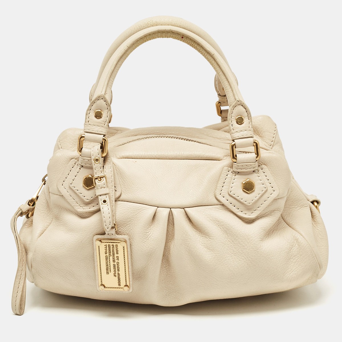 マークバイ マーク ジェイコブス Classic Q Baby Groovee Marc Jacobs Classic Q Baby Groovee Gray Leather Satchel