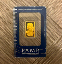 PAMP Suisse 10g Gold Bar 999.9 Fine in Assay Card, Cert No. 864350