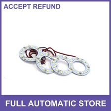 4 pcs Universal 12V White 40mm 12 LED  Ring Light fit for auto Automobile