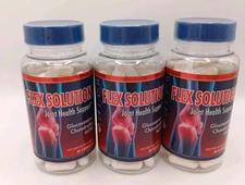 PACK OF 3 FLEX SOLUTION Joint Health Support Glucosamine Chondoitin MSM 180 CAPS
